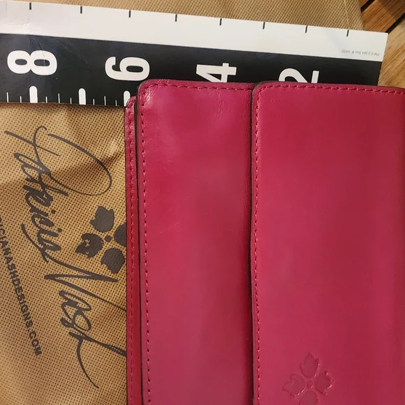 PATRICIA NASH Magenta light Burgundy Leather Terresa Crossbody Bag hand bag - Picture 4 of 8